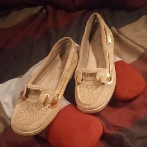 Women's Sperry angelfish tan suede topsiders. Great condition $40 o.b.o